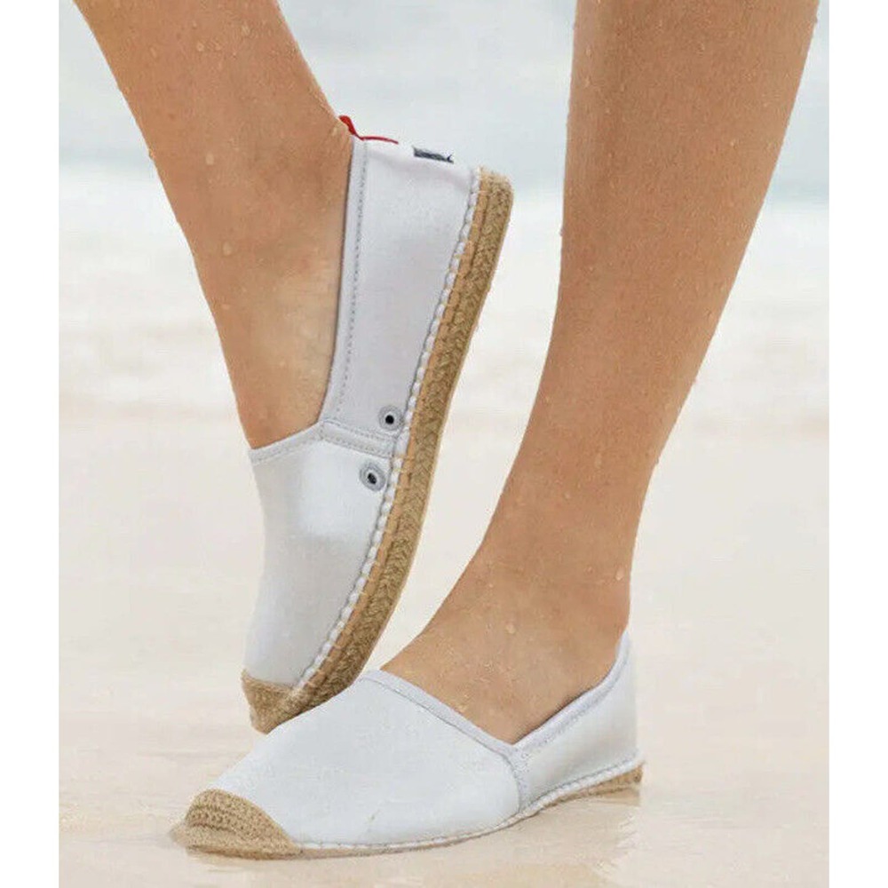 Sea Star Women's Neoprene Beachcomber Espadrille Flat Grey Shoe~Size 8